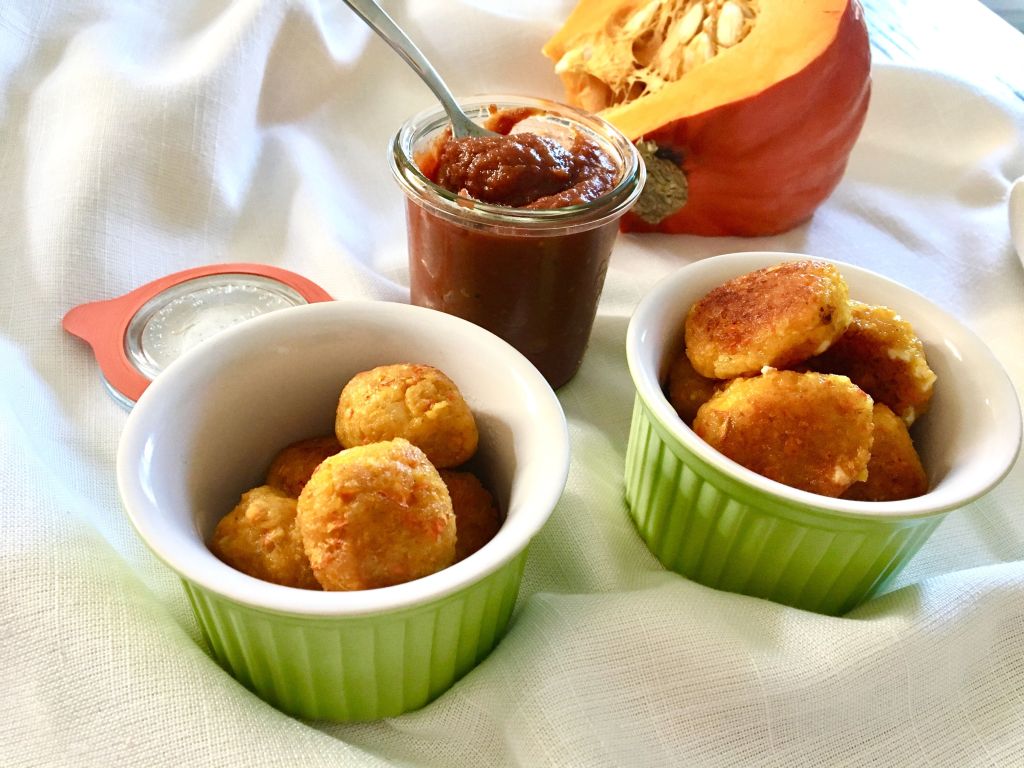 Zweierlei Kürbisbällchen (vegan oder&nbsp;vegetarisch)